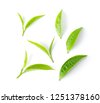 green tea leaves top