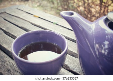 Tea pot with cup