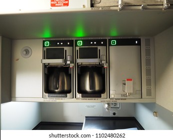 Tea Pots/water Boiler In Galley/kitchen On Airbus A380 Airplane