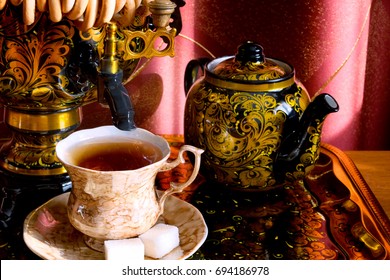 Tea With A Samovar With A Bagel