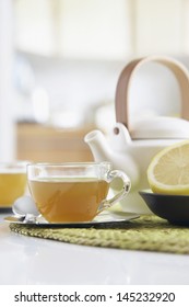 Tea set close-up