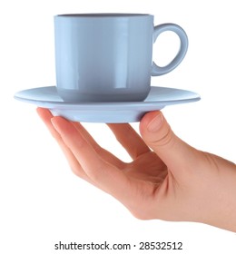 Tea set in hand