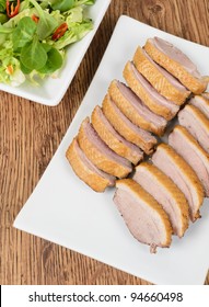 Tea Smoked Duck Breast And Salad.