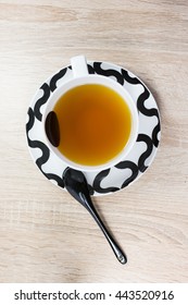Tea and spoon.