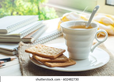 tea time , work from home - Shutterstock ID 602482730
