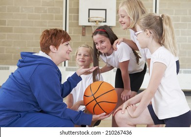 Teacher Giving Team Talk To School Basketball Team - Powered by Shutterstock