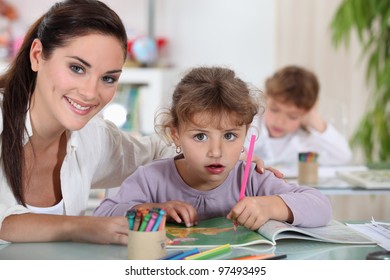 Teacher Her Students Stock Photo 97493495 | Shutterstock