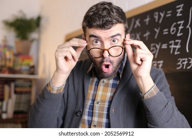 Teacher Opening Mouth In Disbelief