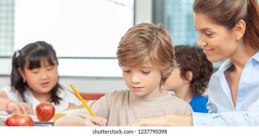 Teacher Teaching Pupil Stock Photo 1237790398 | Shutterstock