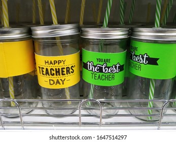 Teachers Day Glass Cup 650ml. Written On The Glass 