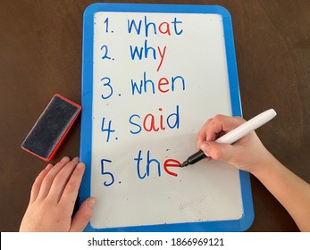 Teaching primary students spelling the icky words using colour coding - Shutterstock ID 1866969121