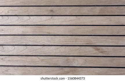 Teak Deck On The Yacht