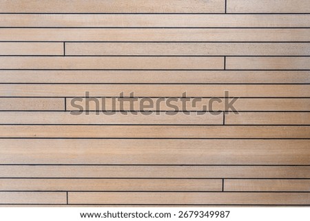 Teak wood deck texture background. Wooden deck on super yacht. Yachting concept.