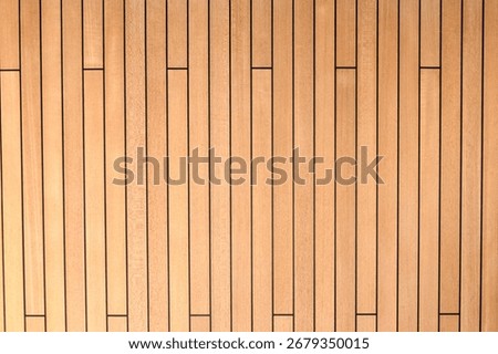 Teak wood deck texture background. Wooden deck on super yacht. Yachting concept.