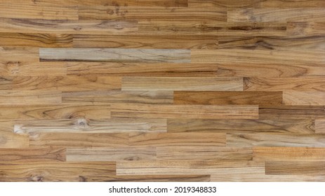 Teak Wood Finger Joint Board Texture Top View Pattern