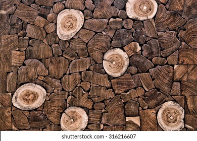 Teak Wood Stump Background