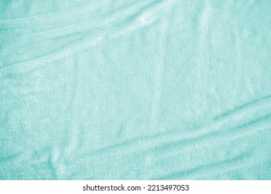 Teal Blue Velvet Background Or Turquoise Green Velour Flannel Texture Made Of Cotton Or Wool With Soft Fluffy Velvety Satin Fabric Cloth Metallic Color Material