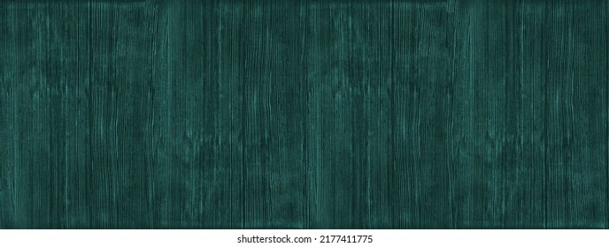 Teal Color Wood Grain Old Shabby Surface Texture. Rough Dark Turquoise Painted Wide Wooden Background