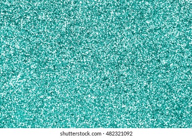 Teal green or turquoise and aqua glitter sparkle background texture or mint color party invite - Shutterstock ID 482321092