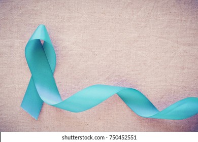 Teal Ribbon, Ovarian Cancer, Cervical Cancer, And Sexual Assault, Pcos Awareness