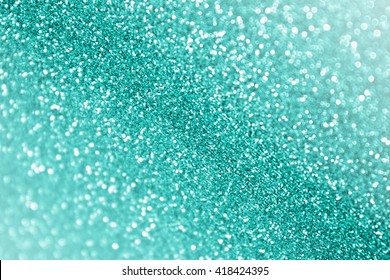 Teal Turquoise Or Aqua Green Glitter Sparkle Background For Birthday Confetti Or Party Invite