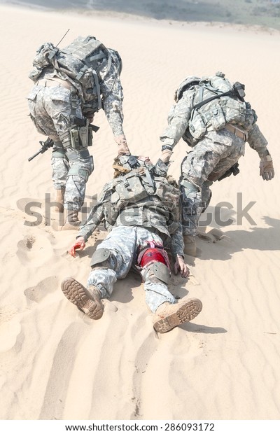 Team Airborne Infantry Paratroopers Saving Life Stock Photo (Edit Now ...