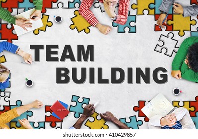 Team Building Collaboration Connection Corporate Teamwork Stock Photo ...