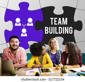 Team Building Collaboration Partnership Cooperation Concept Stock Photo ...