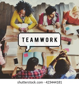 Team Building Teamwork Togetherness Unity Concept Stock Photo 423444181 ...