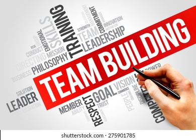 TEAM BUILDING Word Cloud, Business Concept