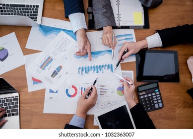 Team Business Investment Consultant Analyzing Company Stock Photo ...