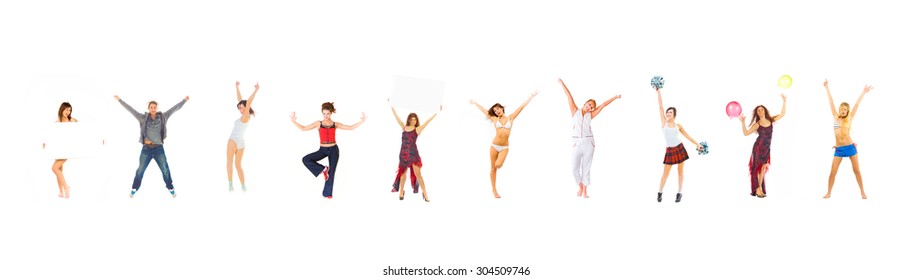Team Celebrating Big Group  - Shutterstock ID 304509746