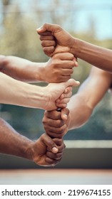 Team diversity hands, support and sports community of men athlete group ready for training. Solidarity, trust and motivation collaboration hand gesture of commitment to teamwork, exercise and workout - Shutterstock ID 2199674155