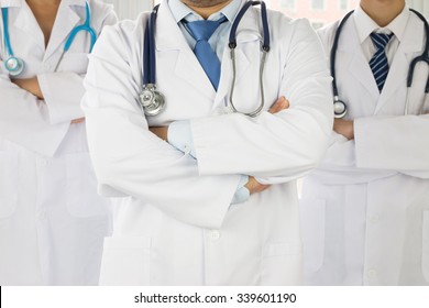 Team Of Doctors And Nurses At Hospital