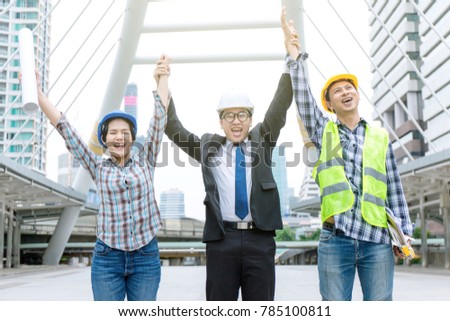 Team engineer hapiness when do work is sucess.