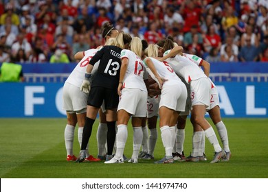 Team England during the FIFA Women's World Cup France 2019, semi-final football match vs England and USA on July 2,2019 Groupama Stadium Lyon France