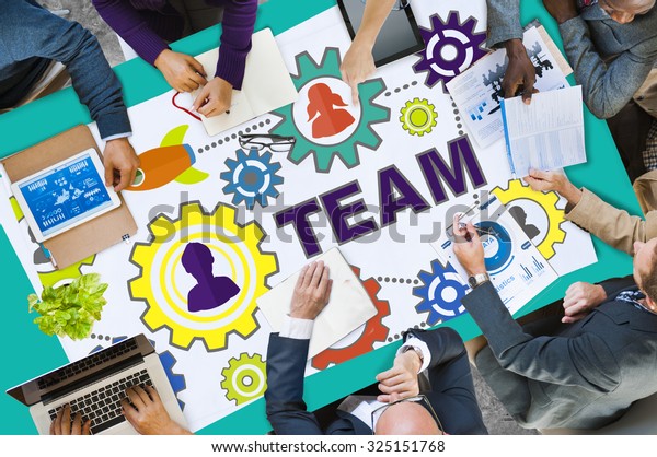 Team Functionality Industry Teamwork Connection Technology Stock Photo ...