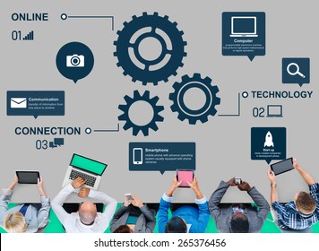 Team Functionality Industy Teamwork Connection Technology Concept