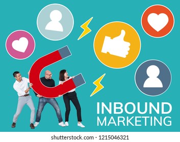 Team With Inbound Marketing Icons