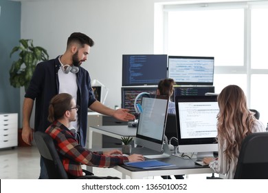 Team Of Programmers Working In Office