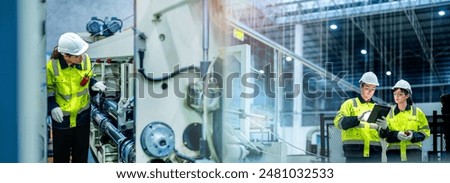 team of researchers and engineers work together in a modern laboratory.Scientists wearing safety gear. Their dedication ensures high standards in scientific and industrial processes.