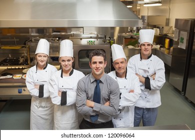 Team Of A Restaurant In Kitchen