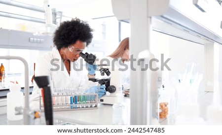 Team of scientists doing some lab examination