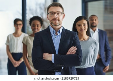 Team of smart and successful business people, leader or manager looking happy, satisfied or confident with their job, career and business. Face portrait of smart or ambitious corporate men and women - Shutterstock ID 2188929725