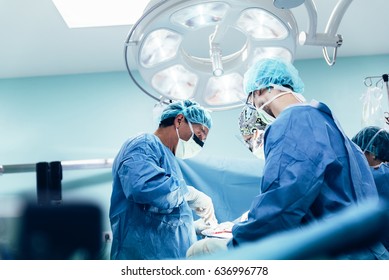 Team of Surgeons Operating in the Hospital. - Shutterstock ID 636996778
