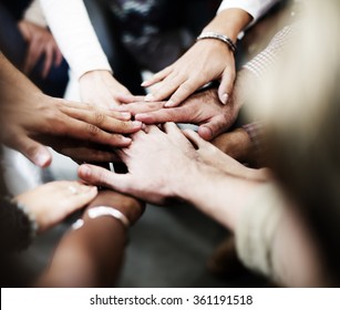 Team Teamwork Join Hands Partnership Concept