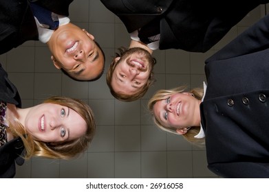 Team Under Head View
