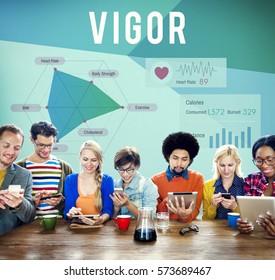 Team Using Technology Browsing Working Concept
