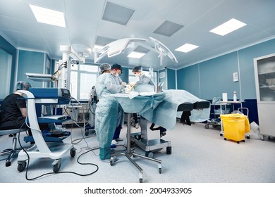 A team of women and men surgeons doing complex heart surgery, cardiovascular surgery, modern medicine, heart treatment - Powered by Shutterstock