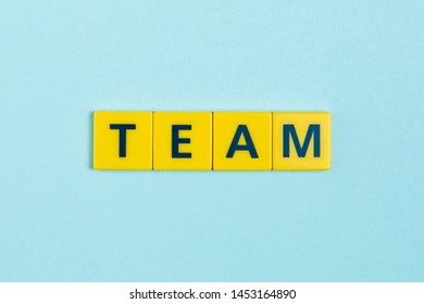 Team Word On Scrabble Tiles